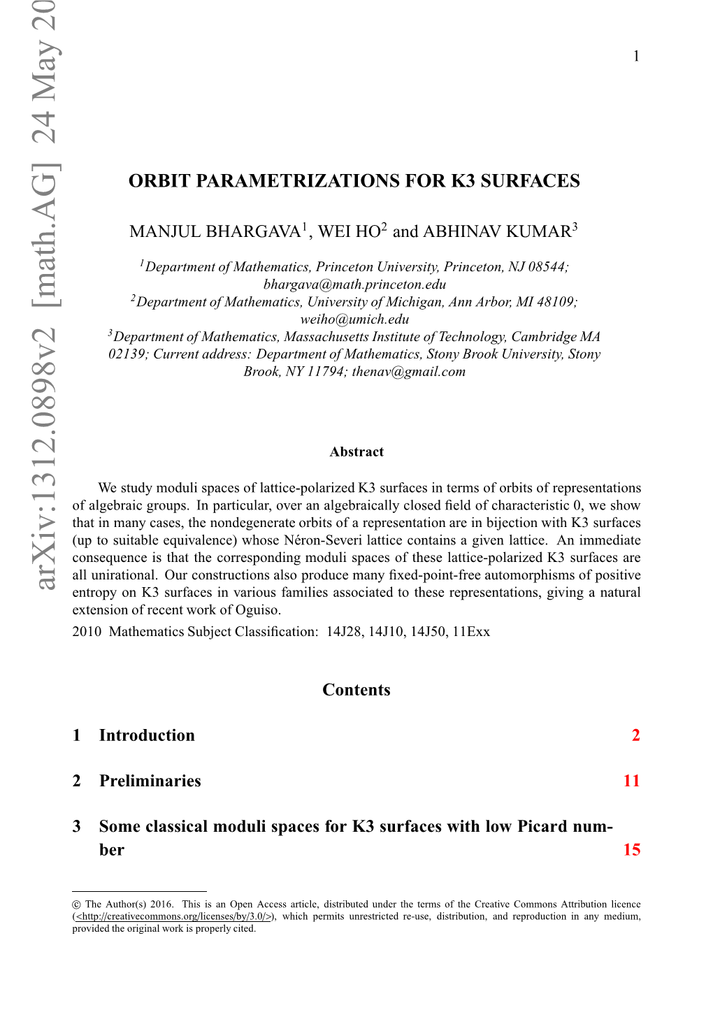 Orbit Parametrizations for K3 Surfaces