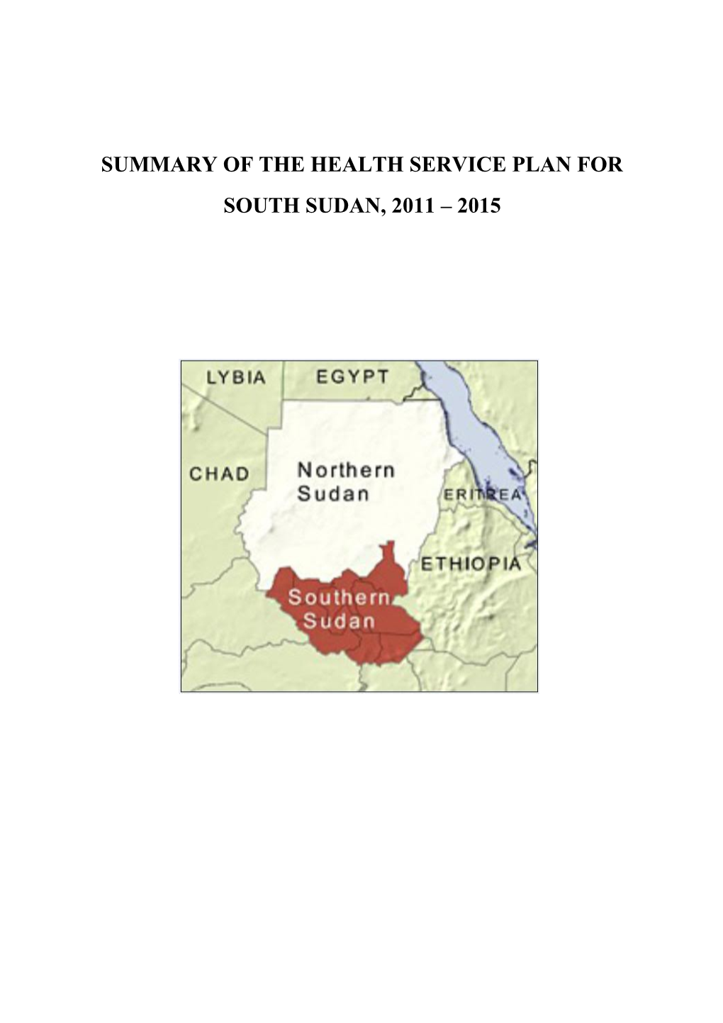 Summary of the Health Service Plan For