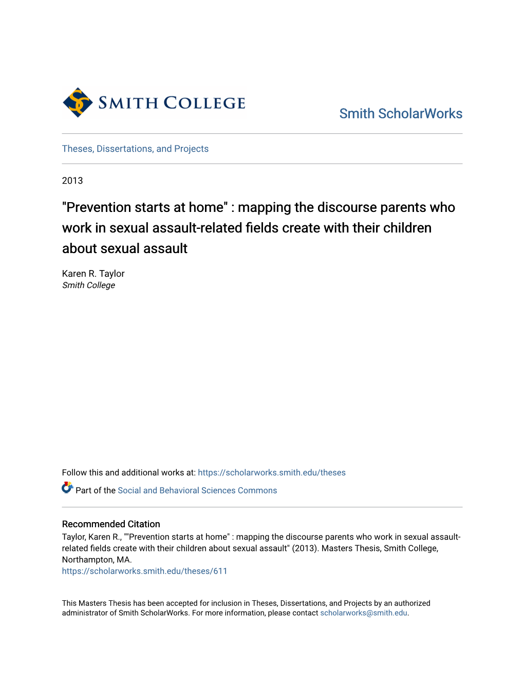 Mapping the Discourse Parents Who Work in Sexual Assault-Related Fields Create with Their Children About Sexual Assault