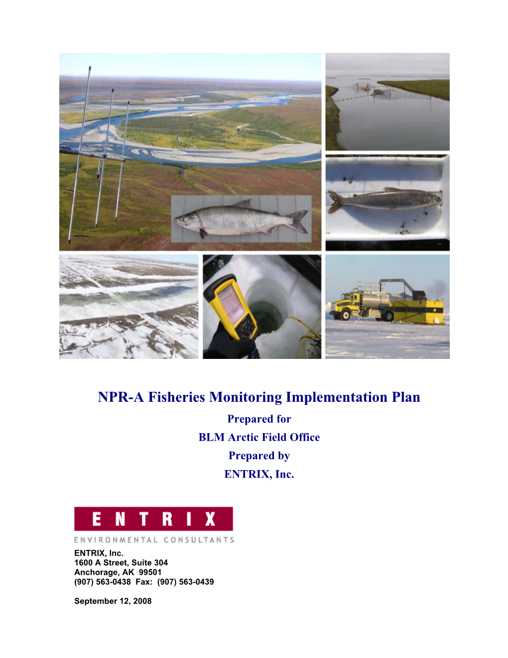 NPR-A Fisheries Monitoring Implementation Plan Prepared For