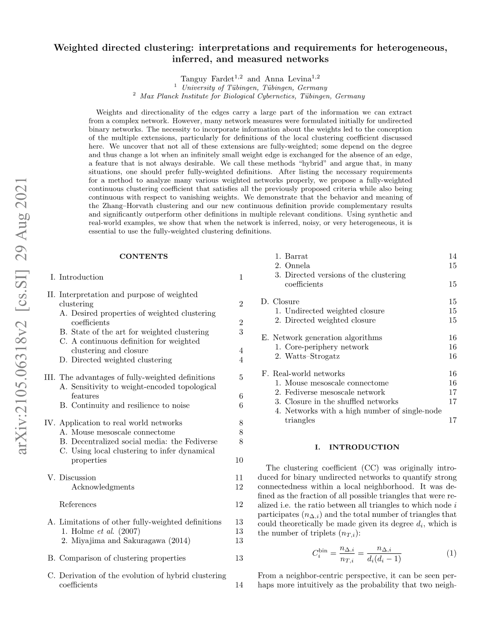 Arxiv:2105.06318V1 [Cs.SI] 13 May 2021