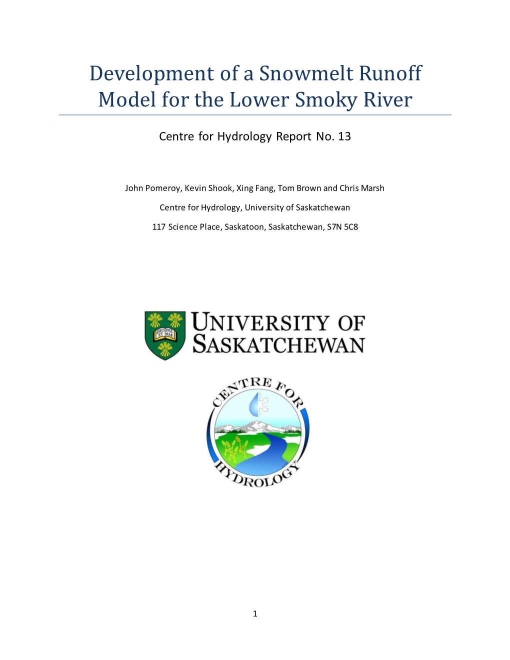 Development of a Snowmelt Runoff Model for the Lower Smoky River
