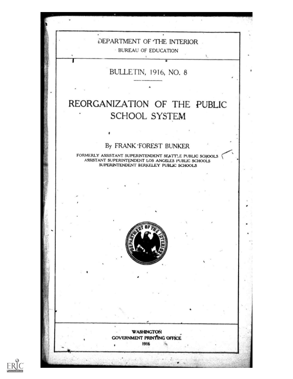 REORGANIZATION of the PUBLIC Sea00 L SYSTEM