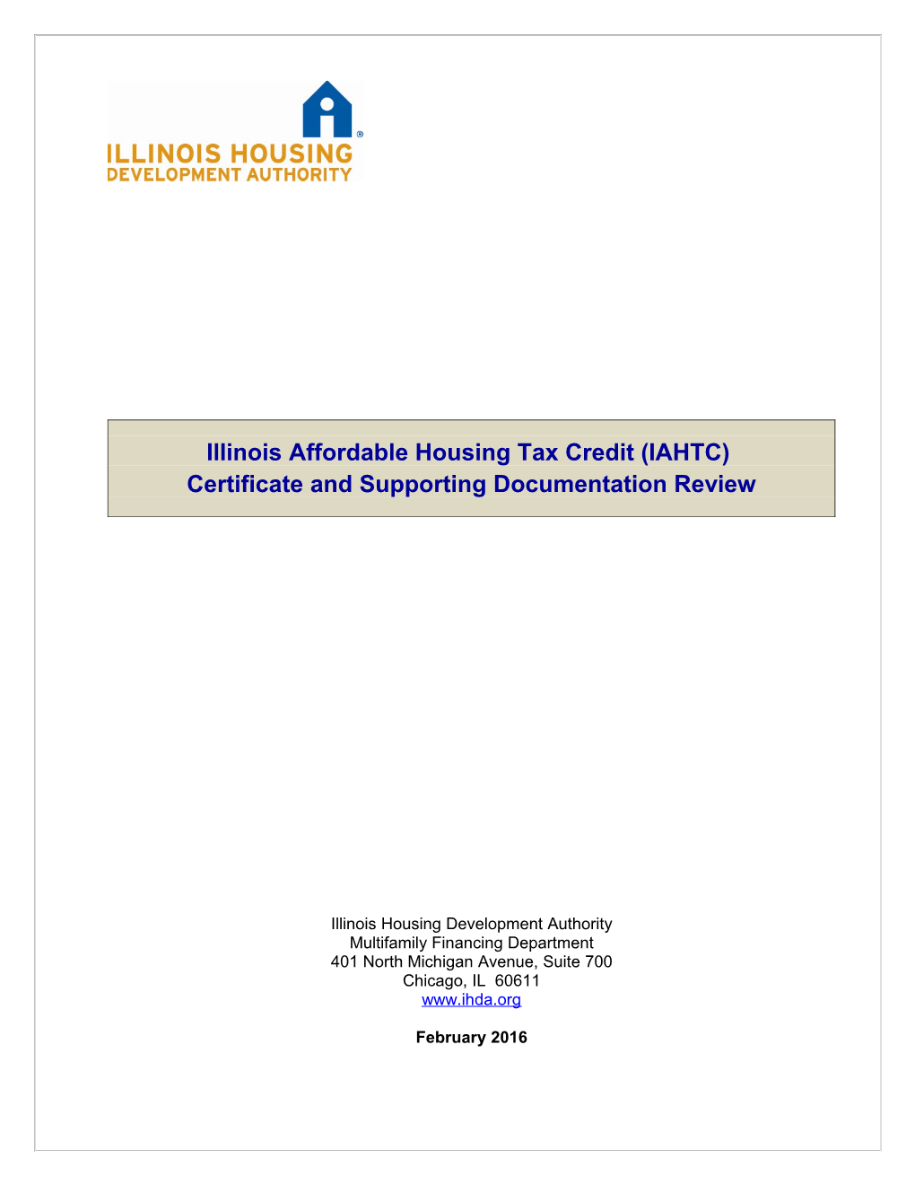 Illinois Affordable Housing Tax Credit