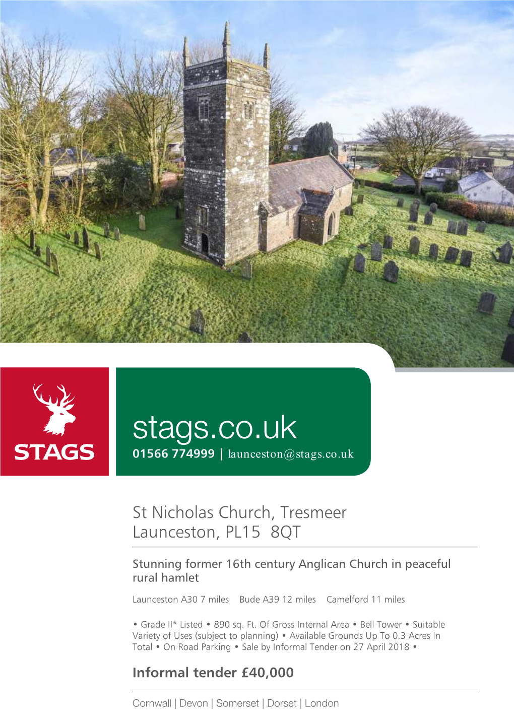 Stags.Co.Uk 01566 774999 | Launceston@Stags.Co.Uk