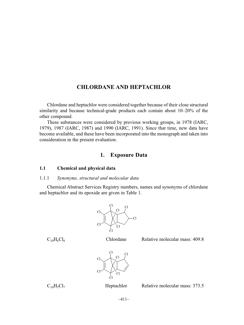 Chlordane and Heptachlor