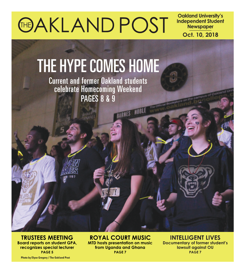 Oaklandpostonline.Com October 10, 2018 // Volume 44 Issue 6