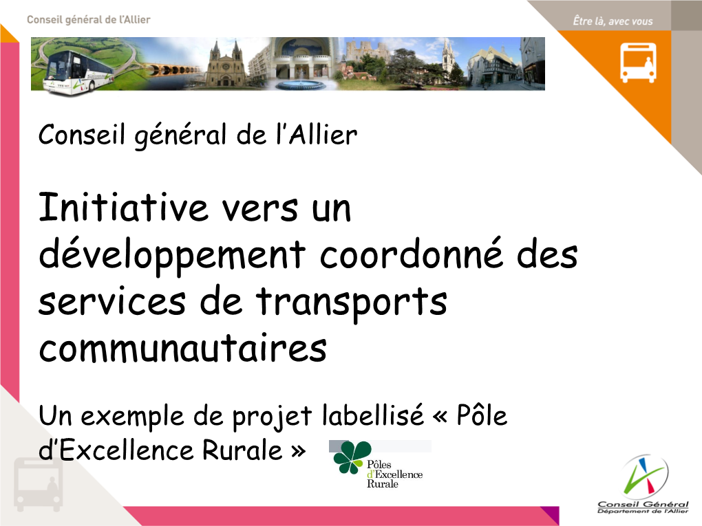 L'organisation Du Transport Collectif Dans L'allier Vers Une Mobilité Durable