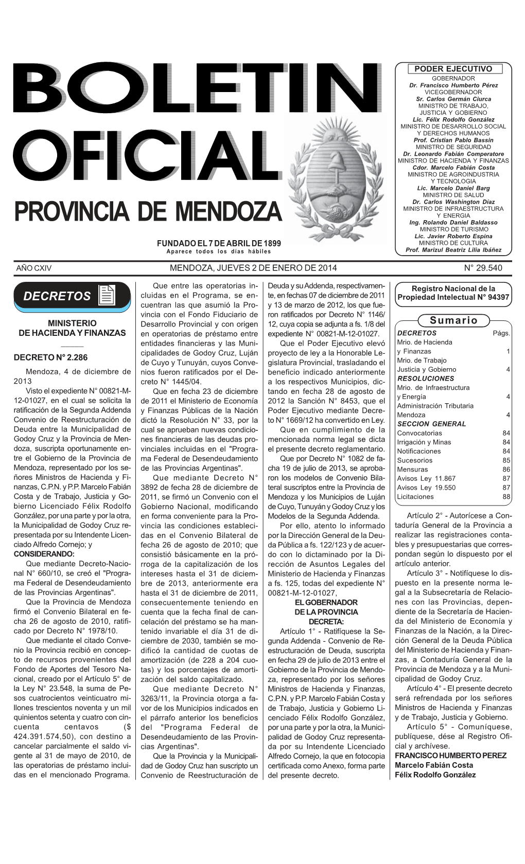 PROVINCIA DE MENDOZA Ing