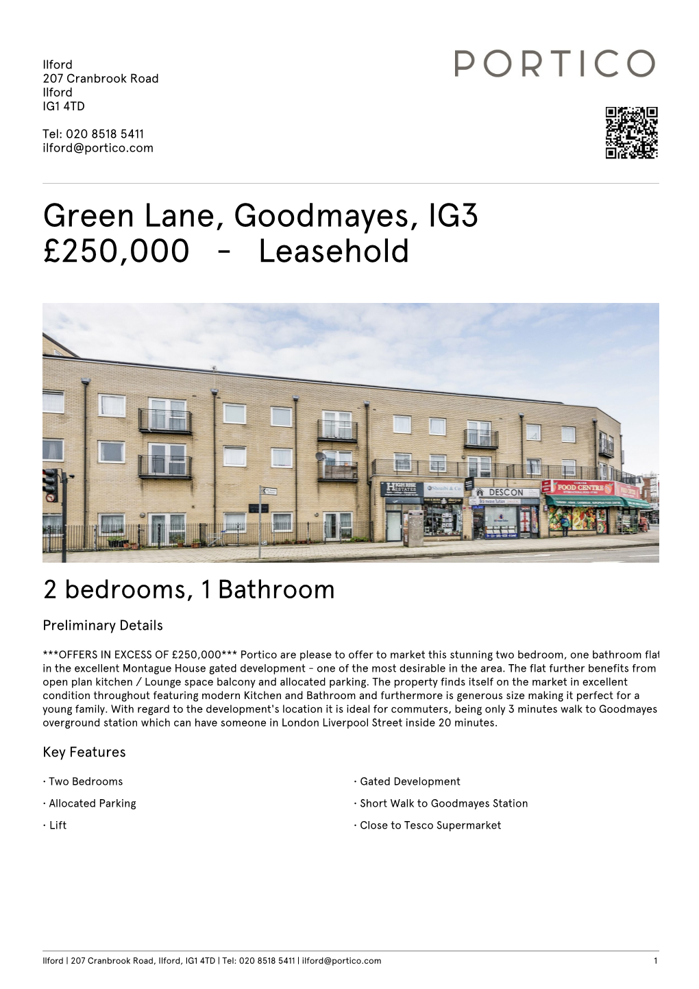 Green Lane, Goodmayes, IG3 £250000