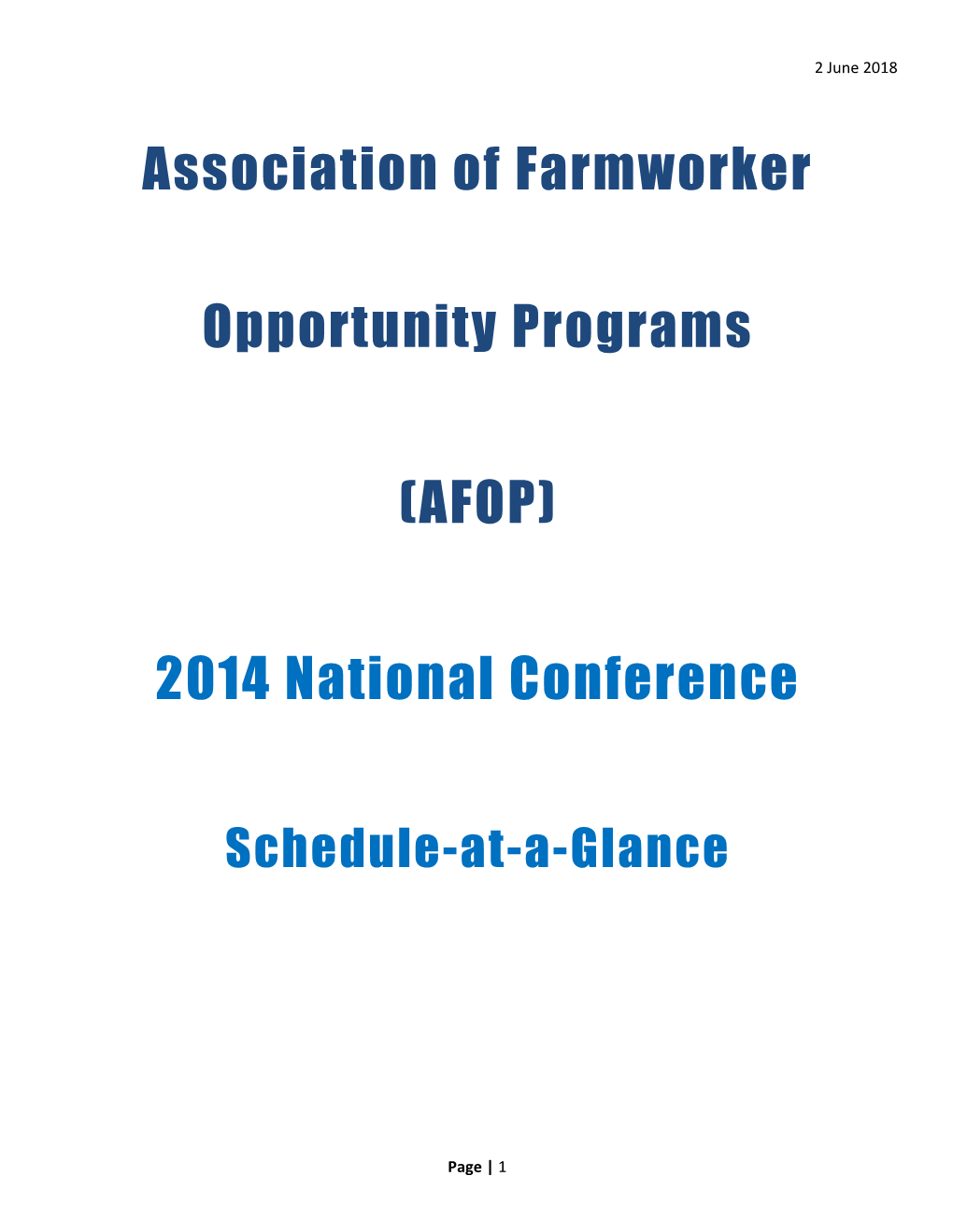 Association of Farmworker Opportunity Programs