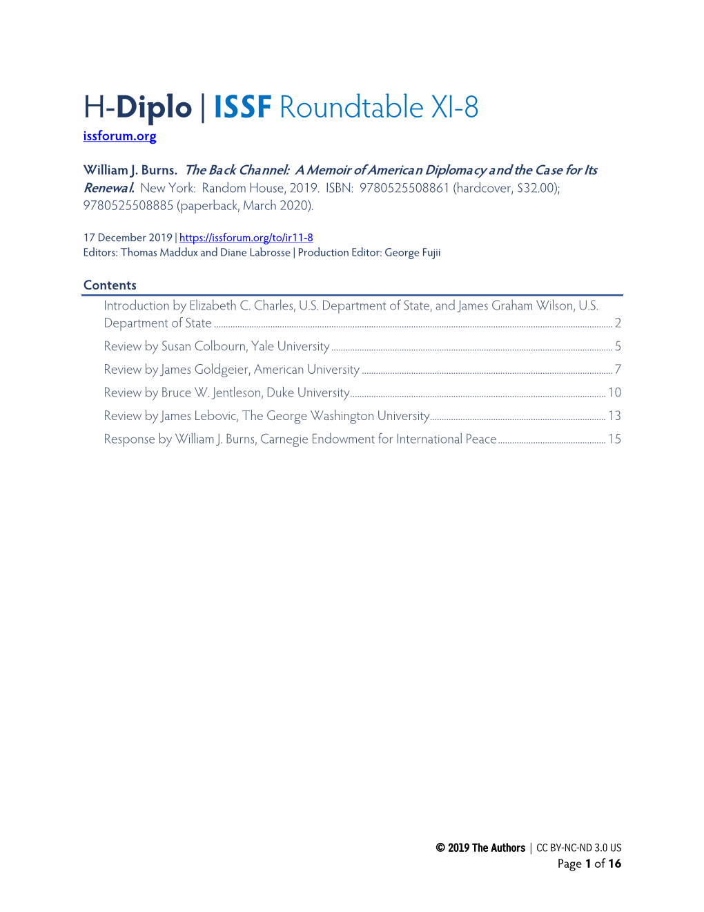 H-Diplo/ISSF Roundtable XI-8