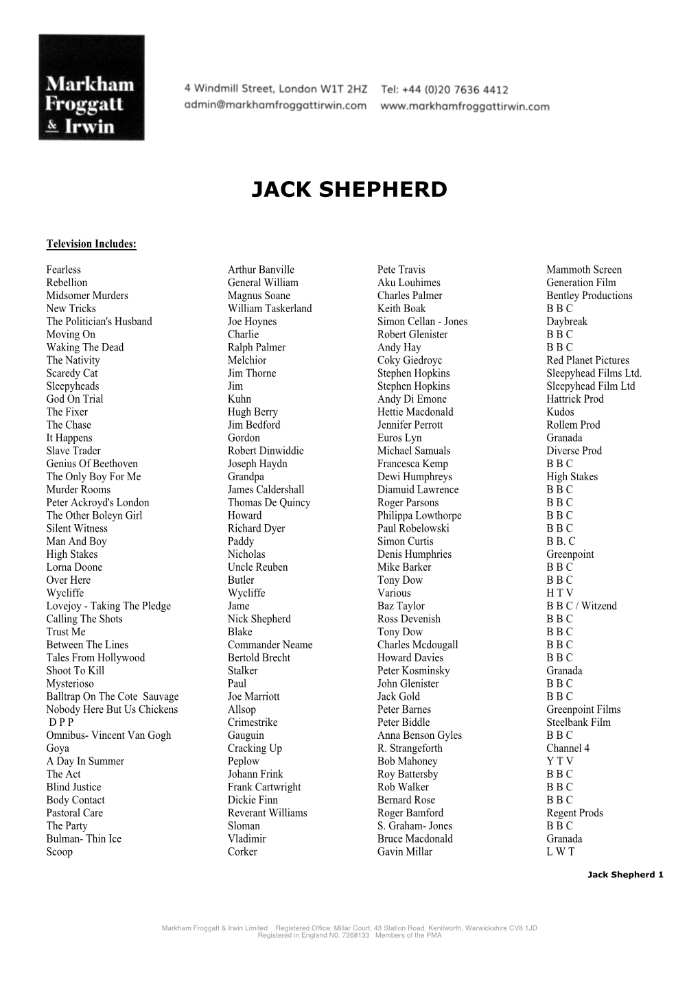 Jack Shepherd