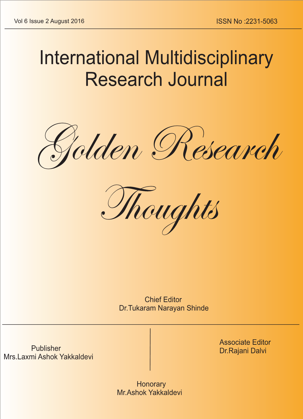 International Multidisciplinary Research Journal