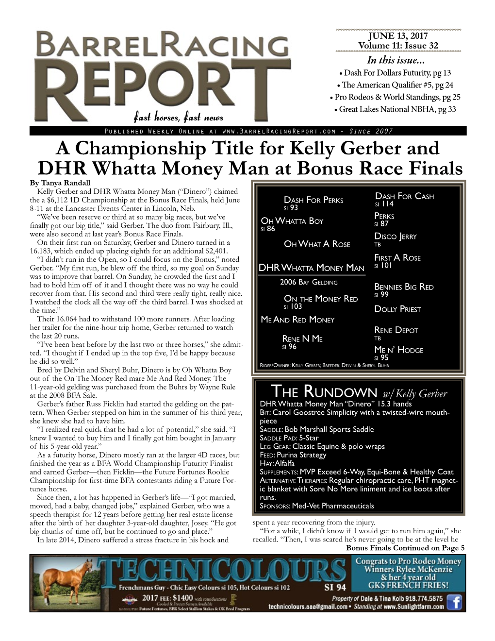 A Championship Title for Kelly Gerber and DHR Whatta Money Man At