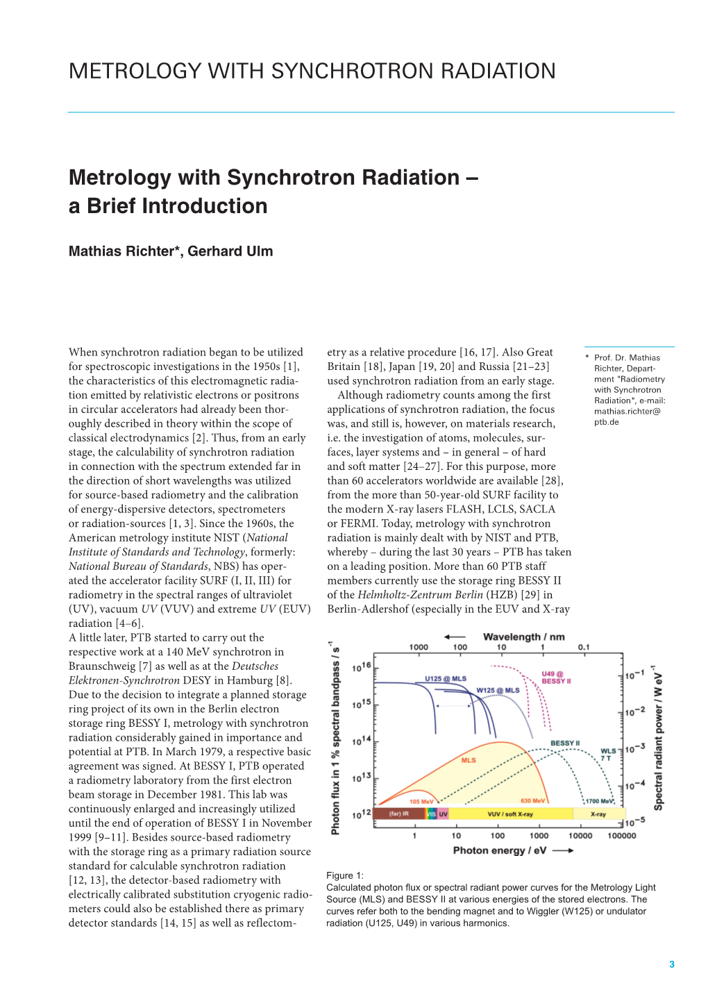 Application of Synchrotron Radiation Especially in the X-Ray Range For