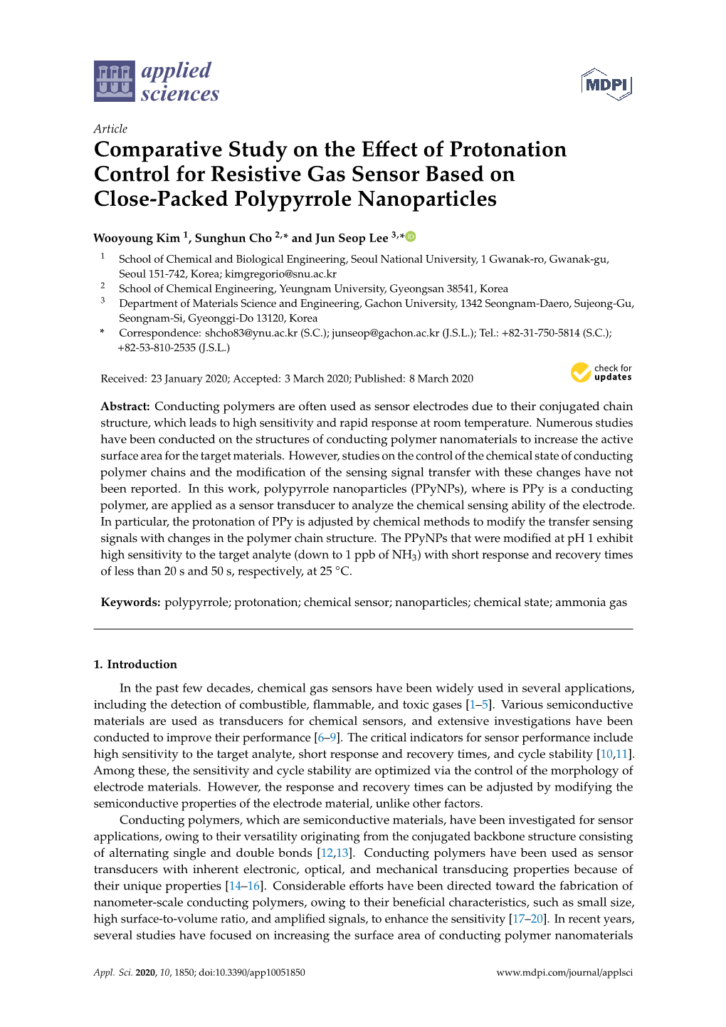 Comparative Study on the Effect of Protonation Control For