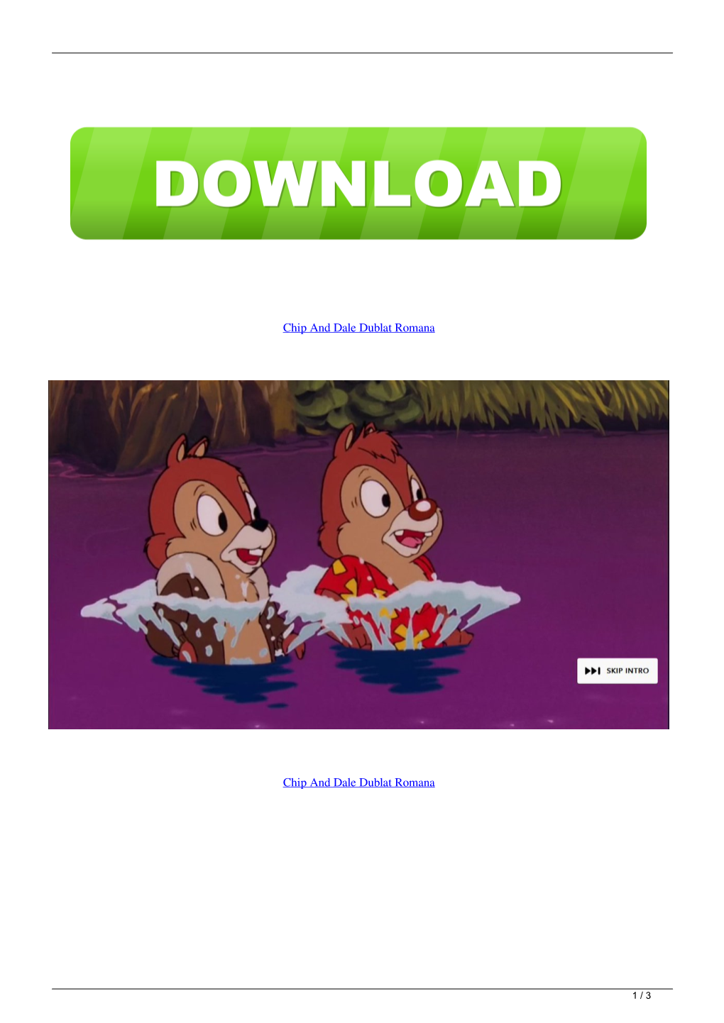 Chip and Dale Dublat Romana