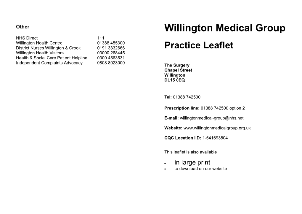 Willington Medical Group