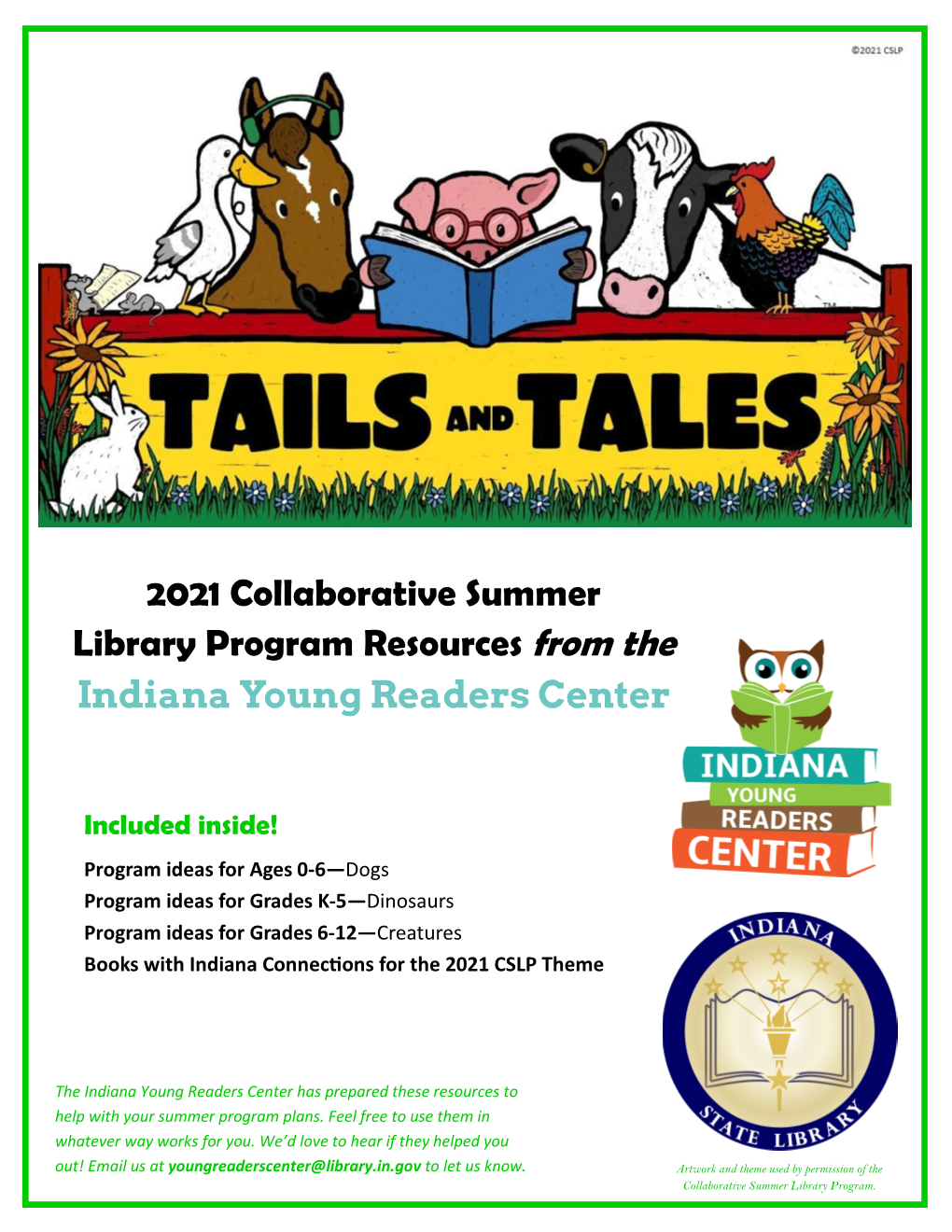 2021 Collaborative Summer Library Program Resources from the Indiana Young Readers Center