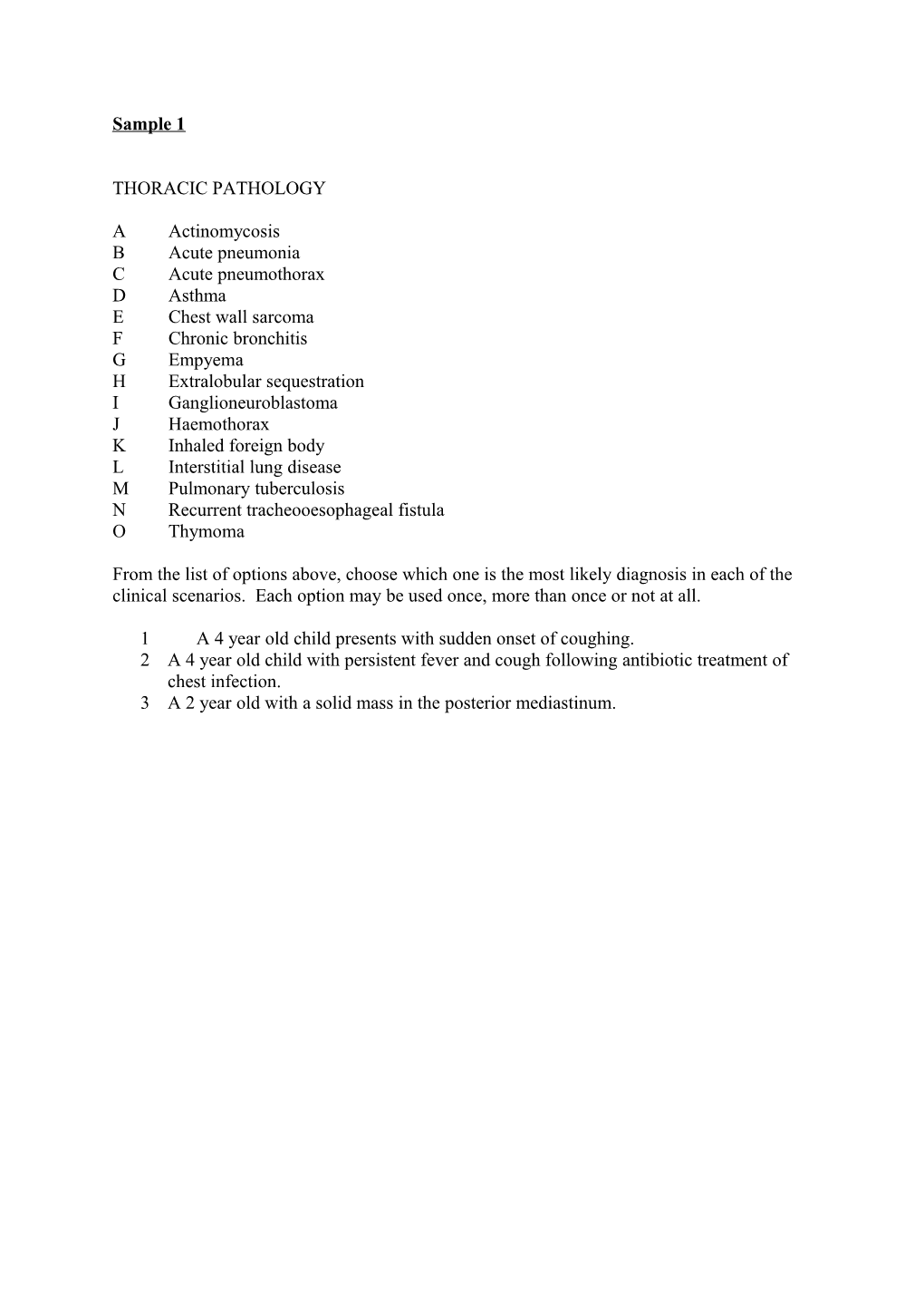 Thoracic Pathology