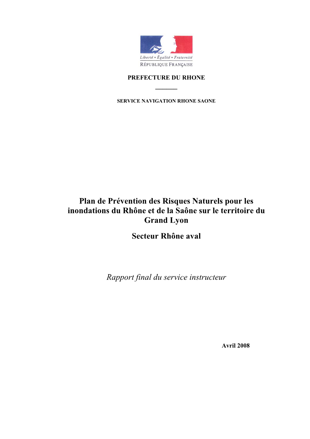 Rapport Réponse CE Rhône Aval