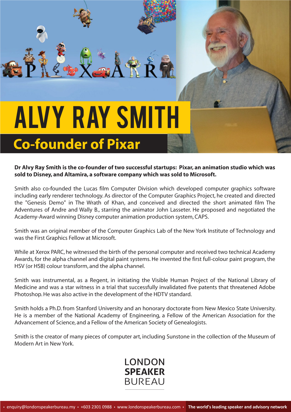 Alvy Ray Smith Co-Founder of Pixar