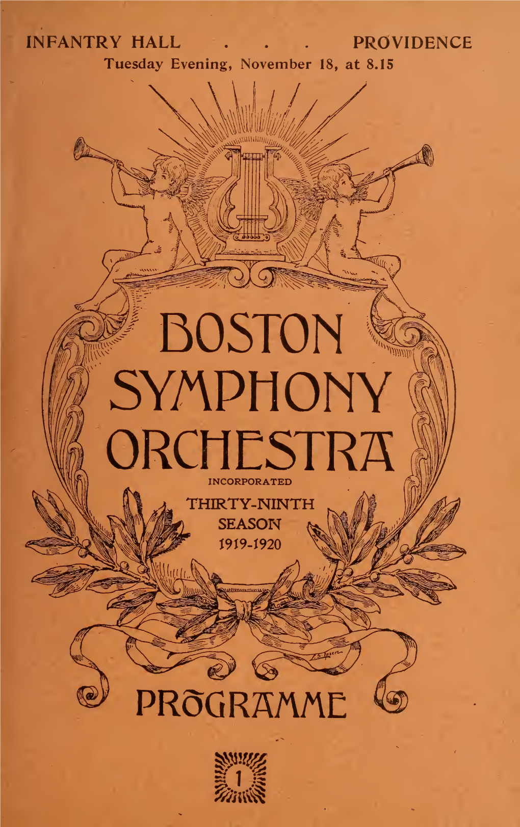 Boston Symphony Orchestra Concert Programs, Season 39,1919