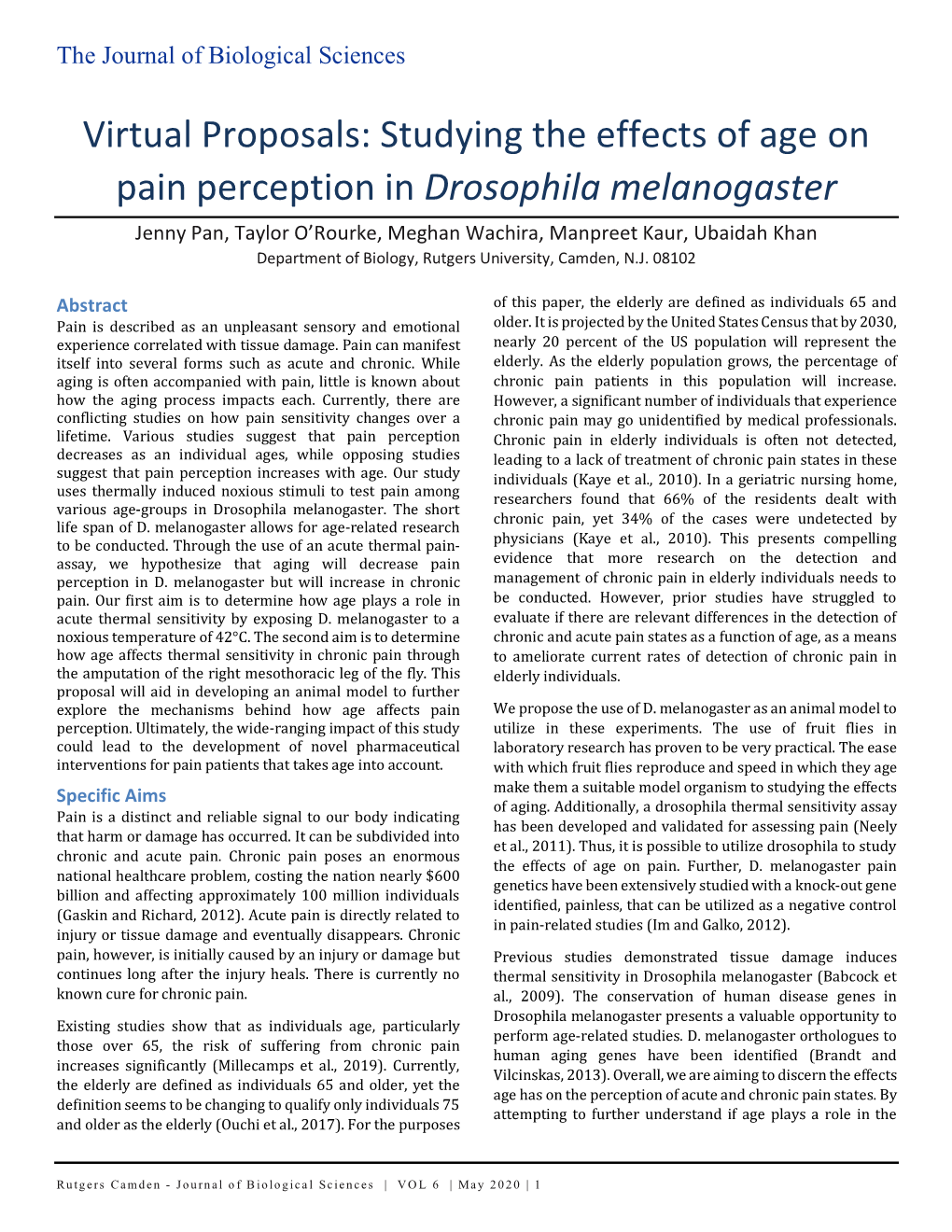 Virtual Proposals: Studying the Effects of Age on Pain Perception In