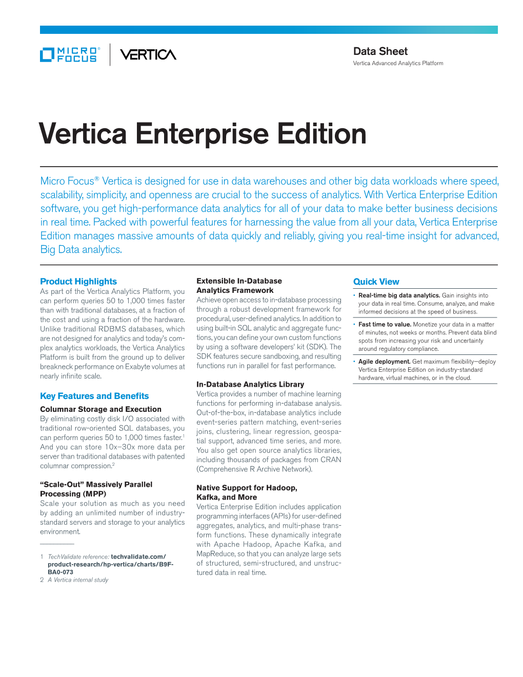 Vertica Enterprise Edition
