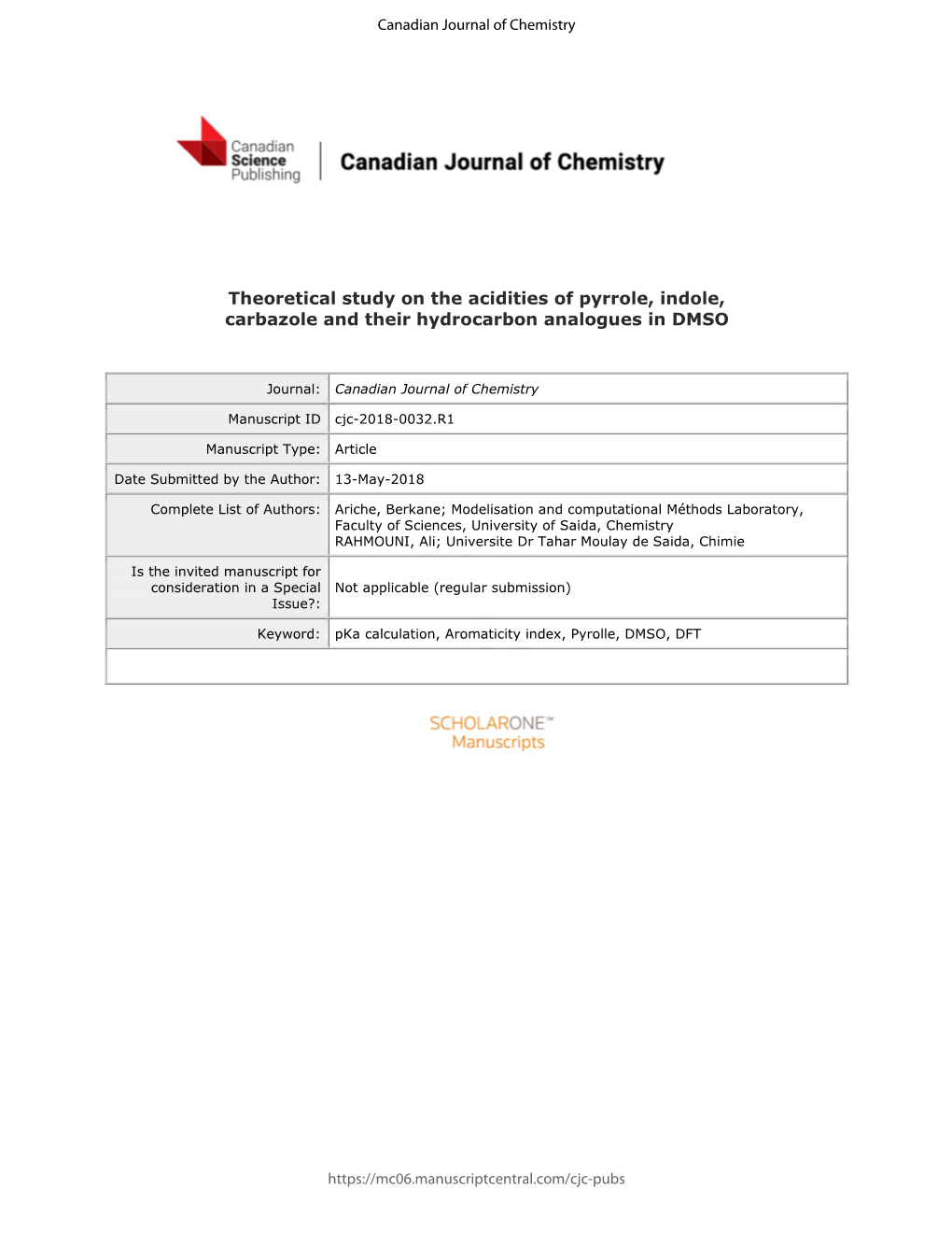 Theoretical Study on the Acidities of Pyrrole, Indole, Carbazole and Their Hydrocarbon Analogues in DMSO