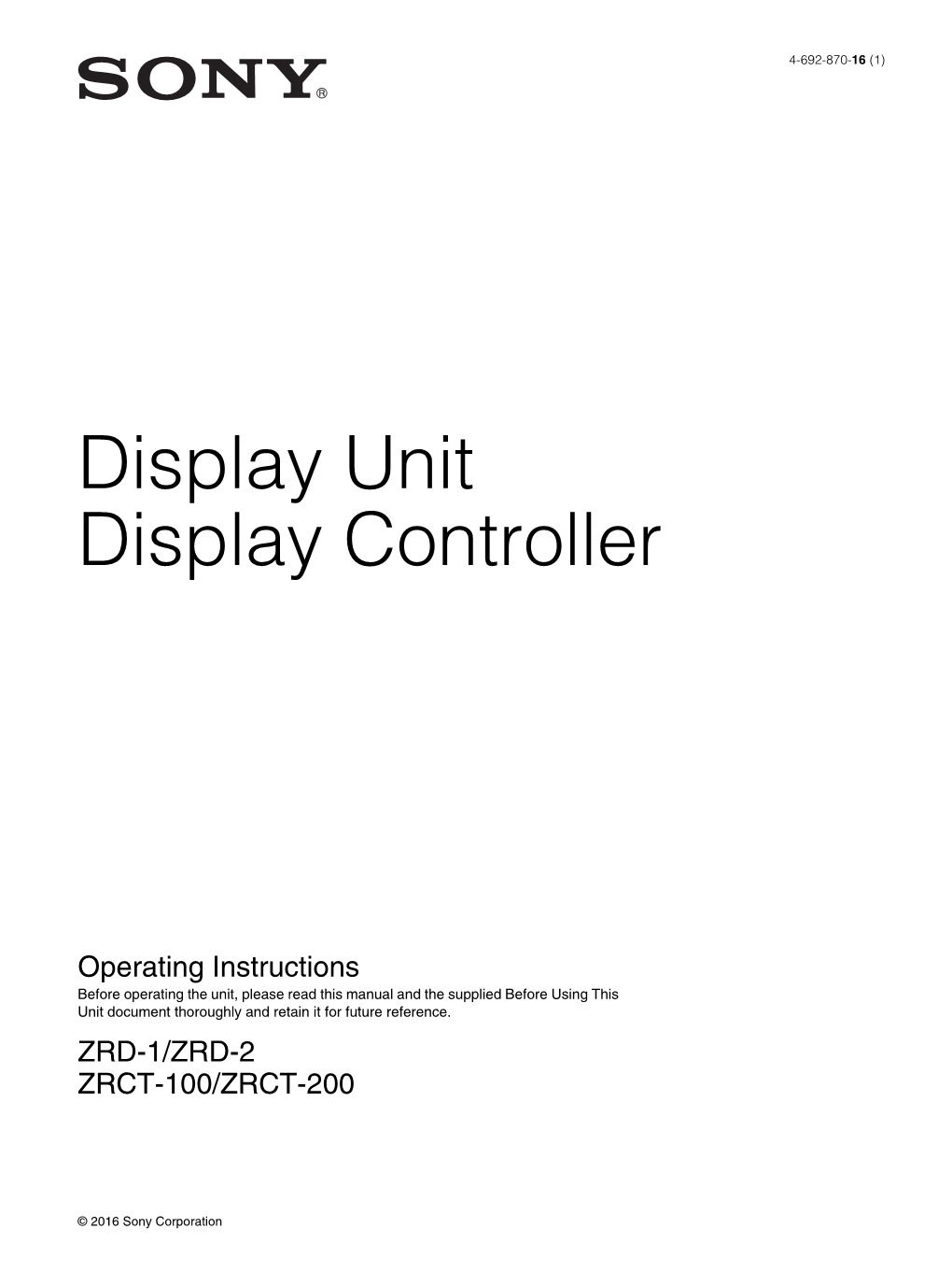 Display Unit Display Controller