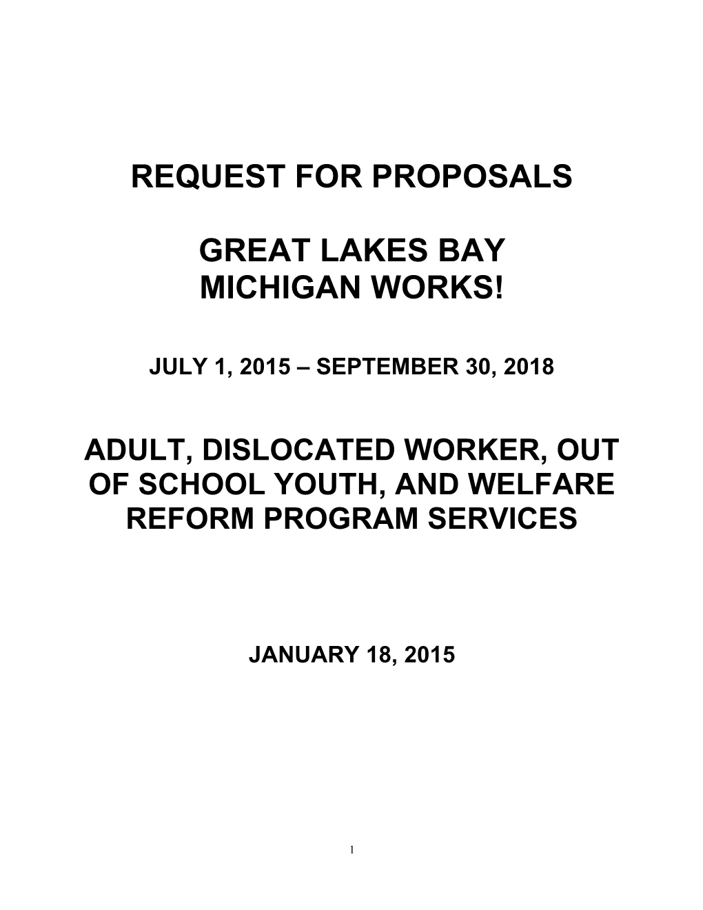 Request for Proposals s43