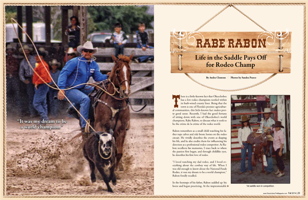 Life in the Saddle Pays Off for Rodeo Champ