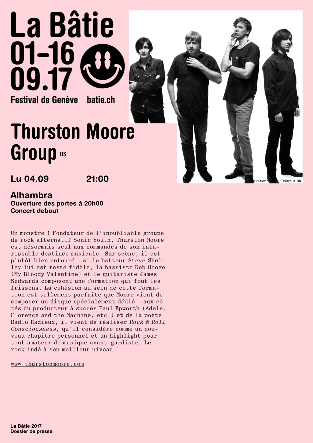 Thurston Moore Group © DR Alhambra Ouverture Des Portes À 20H00 Concert Debout