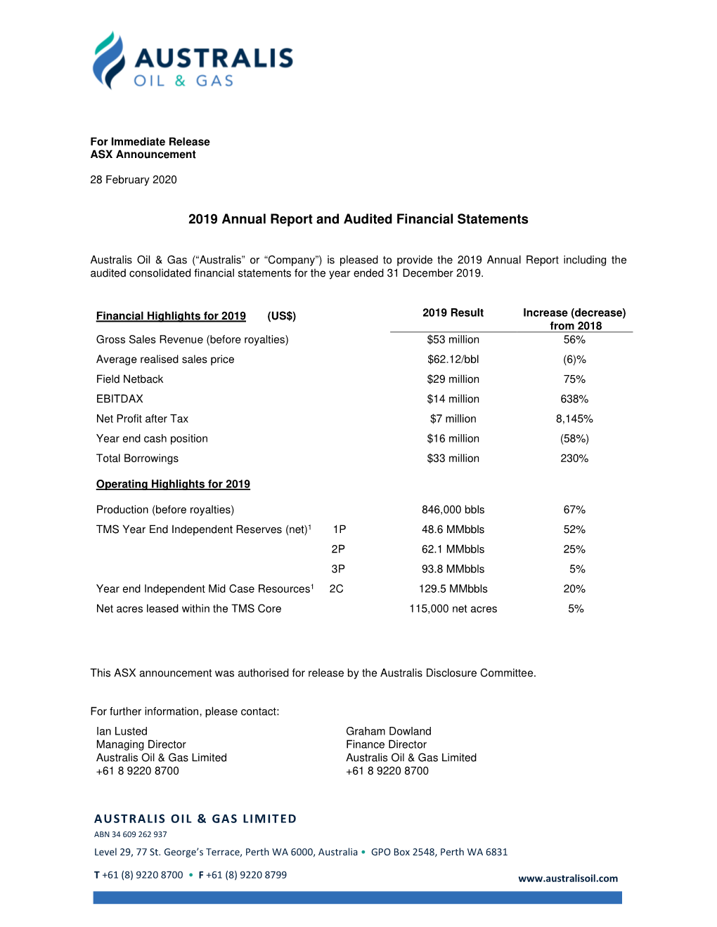 Annual Report to Shareholders and Appendix 4E