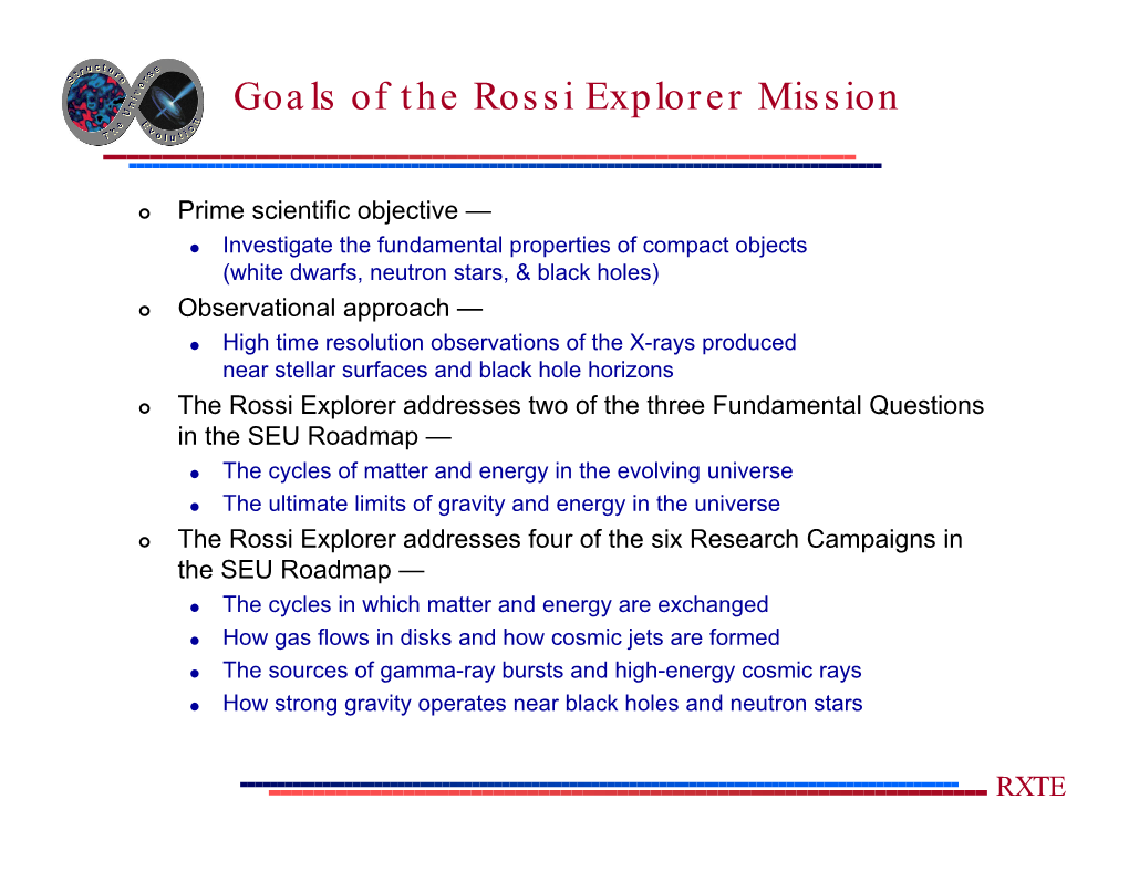 Rossi XTE Presentation