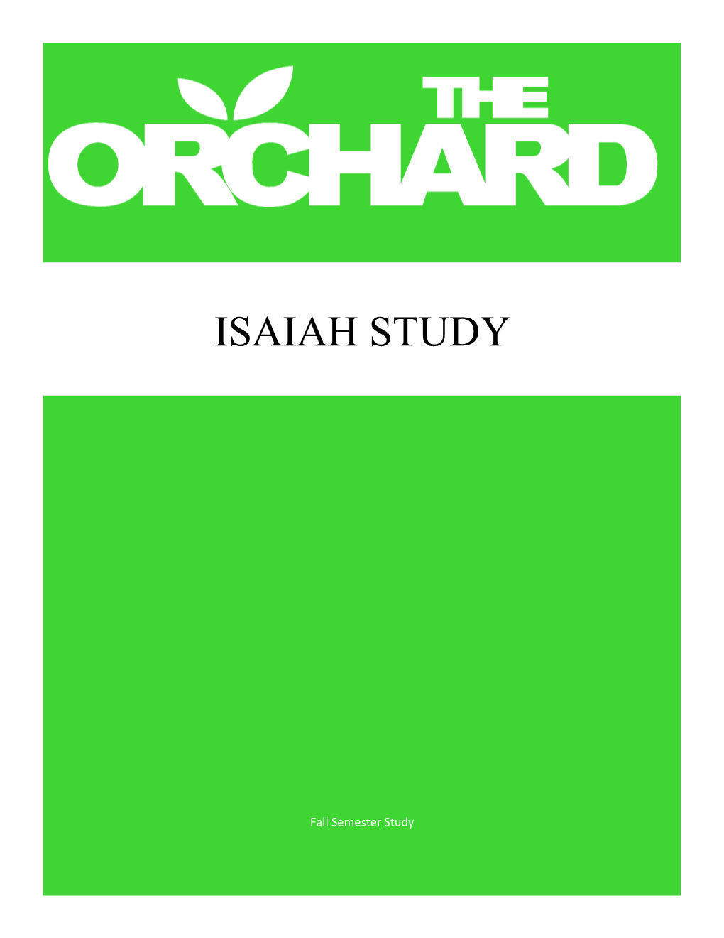 Isaiah Study