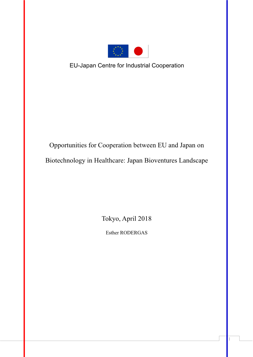 Opportunities for Cooperation Between EU and Japan On