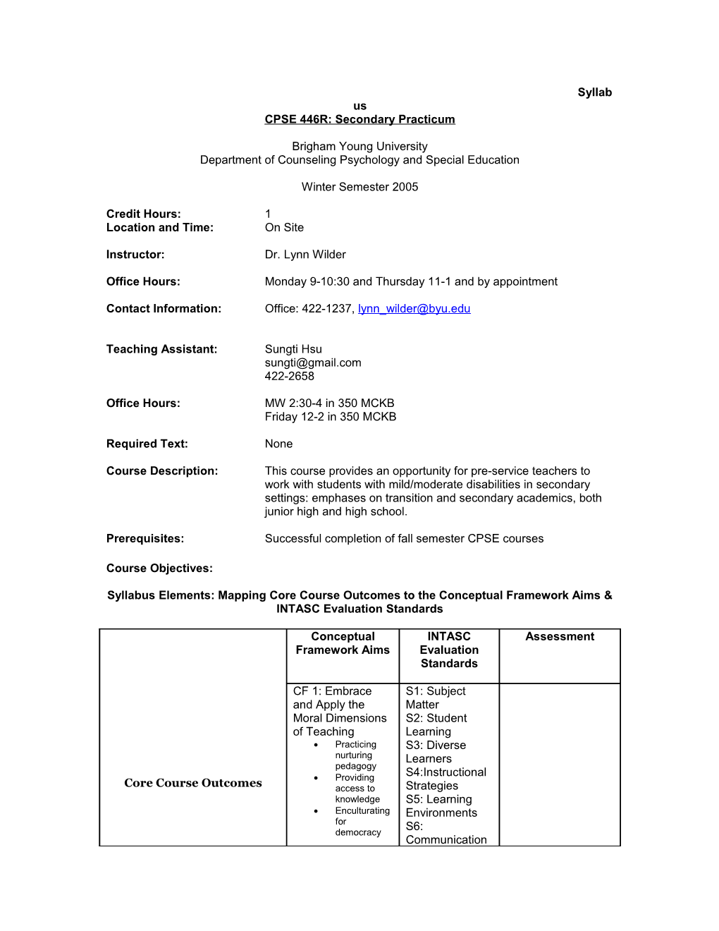 CPSE 446R: Secondary Practicum