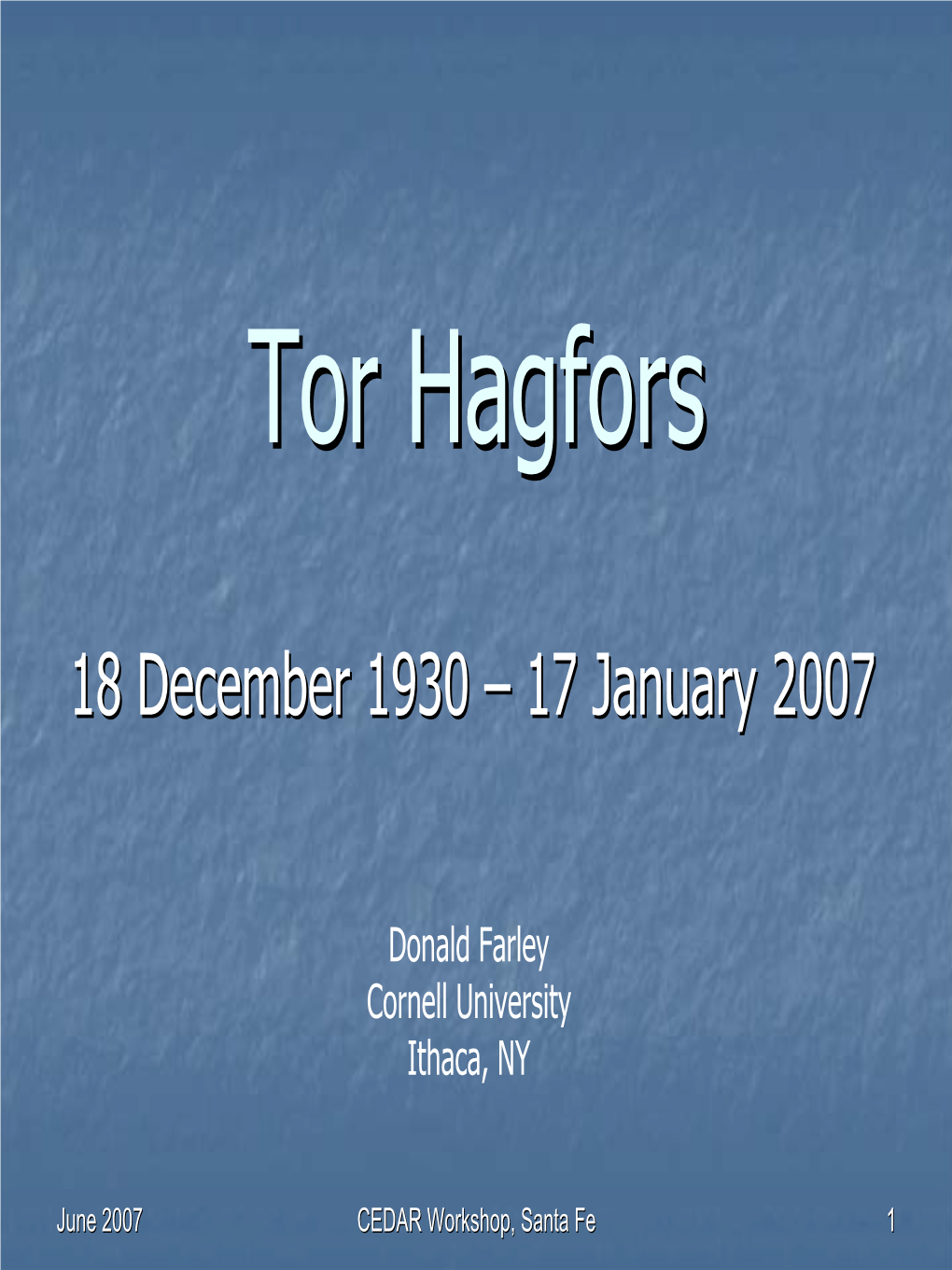 Tor Hagforshagfors