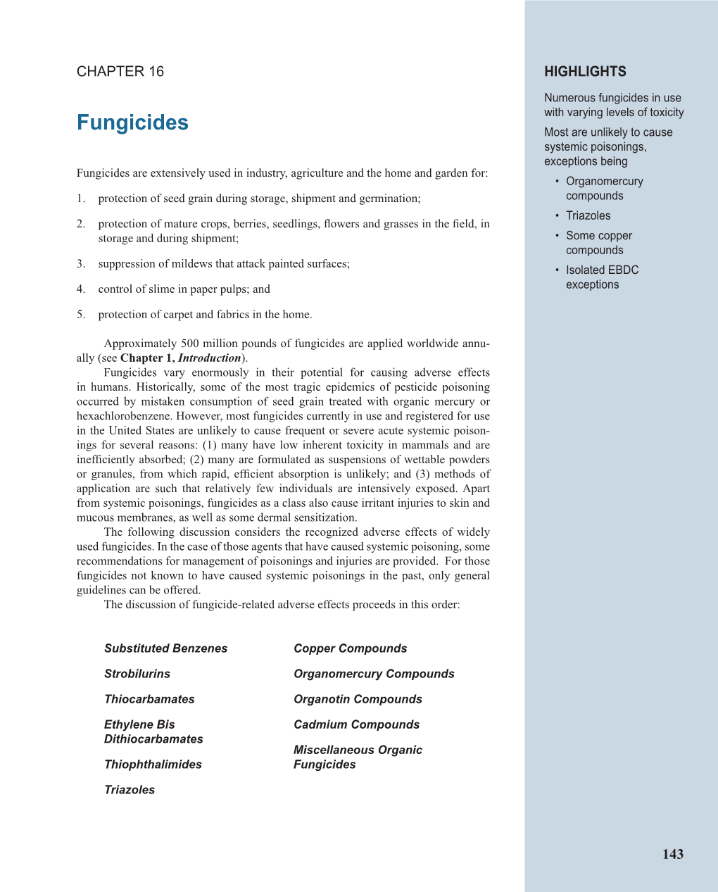 Recognition and Management of Pesticide Poisonings: Fungicides