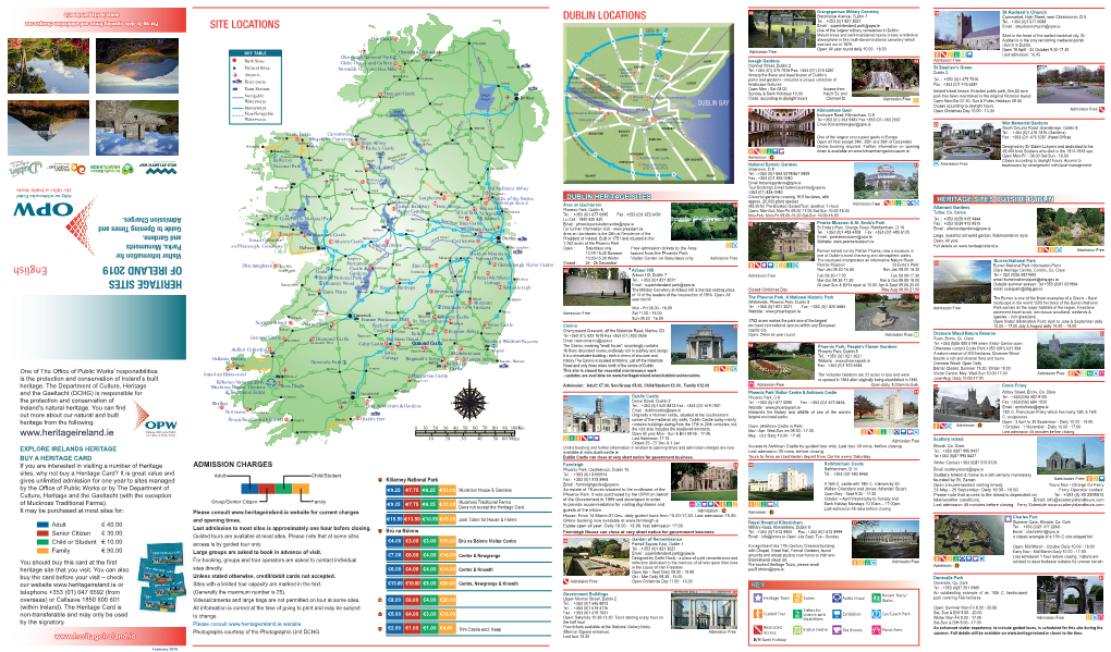 DUBLIN LOCATIONS SITE LOCATIONS English HERITAGE SITES