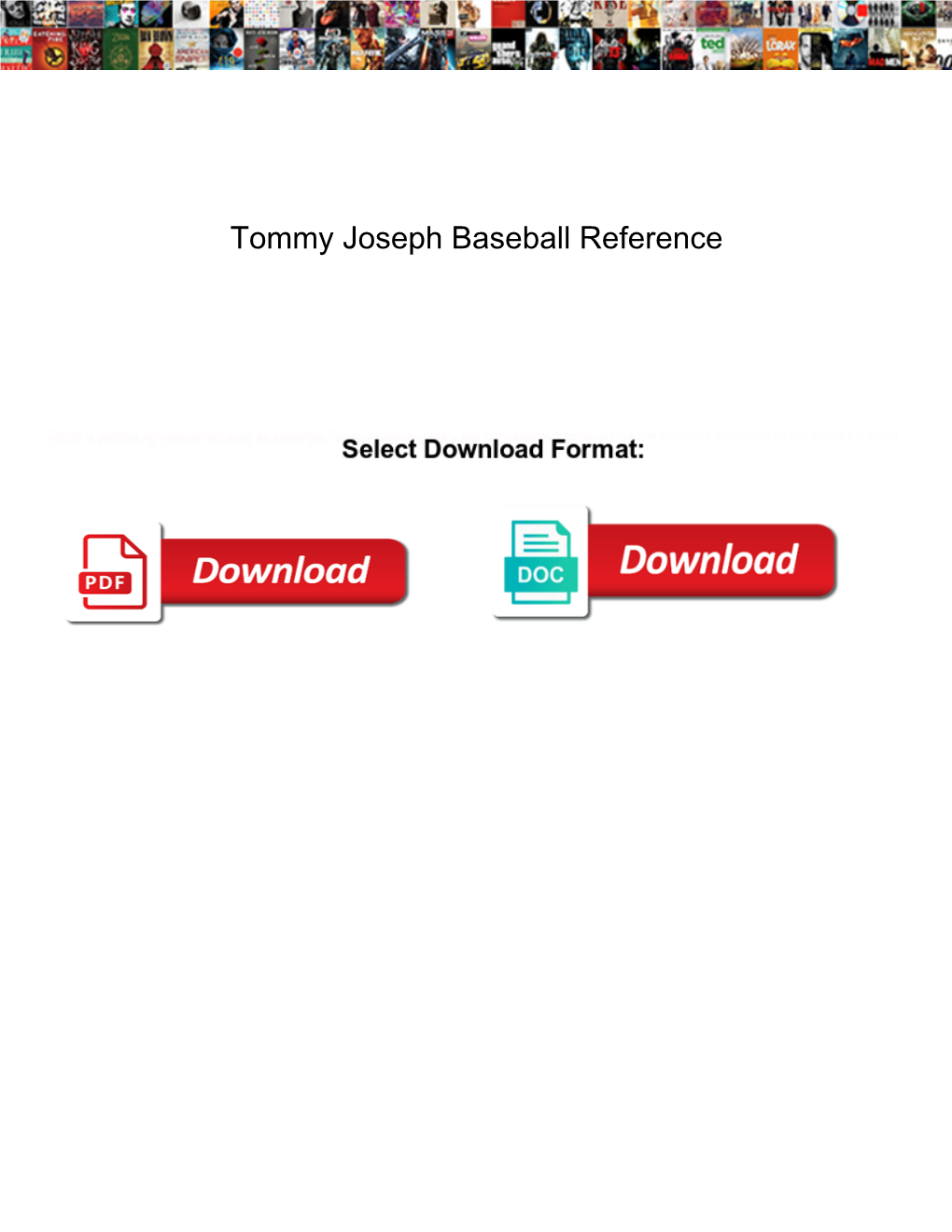 Tommy Joseph Baseball Reference