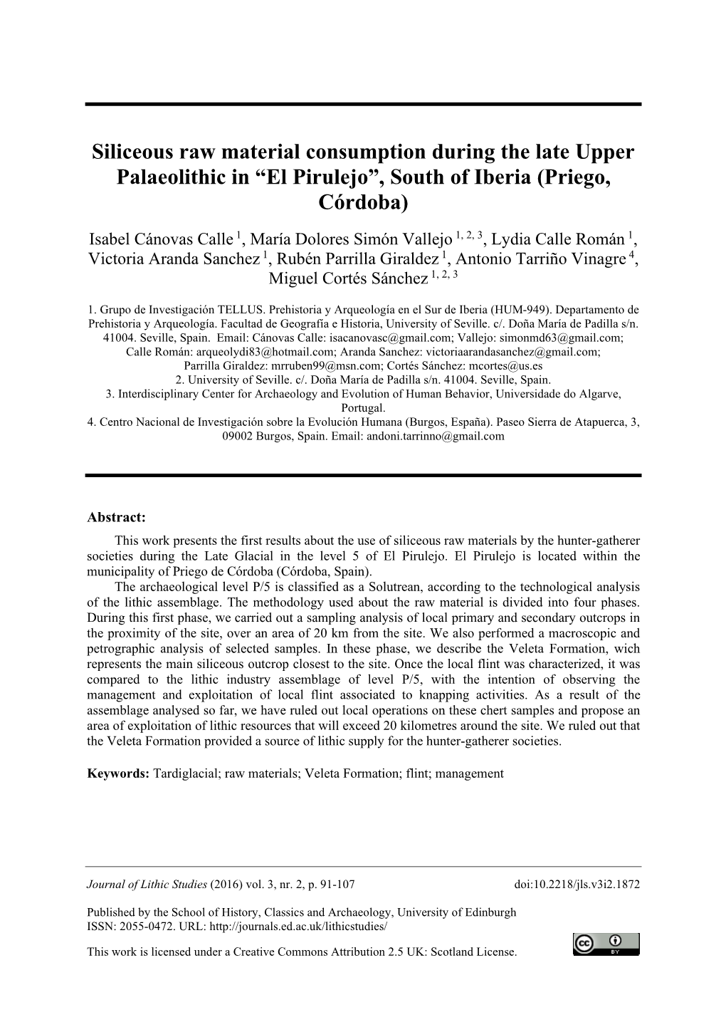 Siliceous Raw Material Consumption During the Late Upper Palaeolithic In