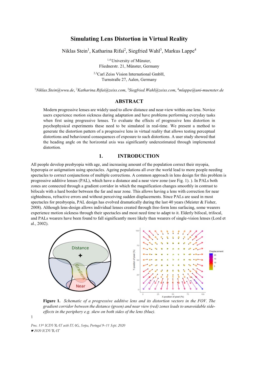 Simulating Lens Distortion in Virtual Reality