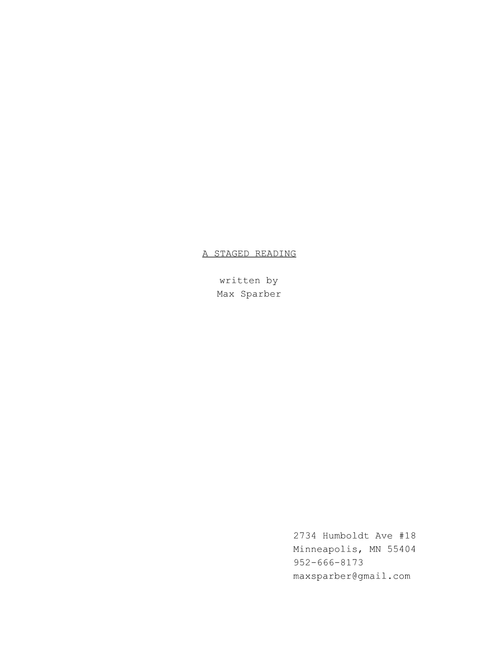 A STAGED READING Submitted.Pdf