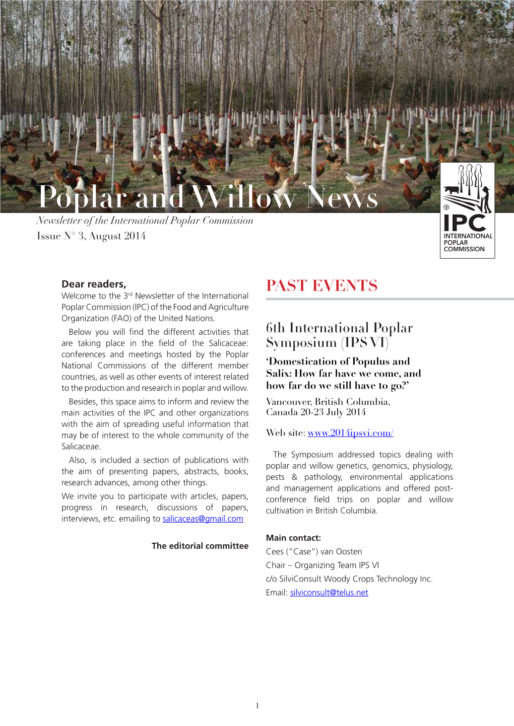 Poplar and Willow News, Issue No 3, August 2014