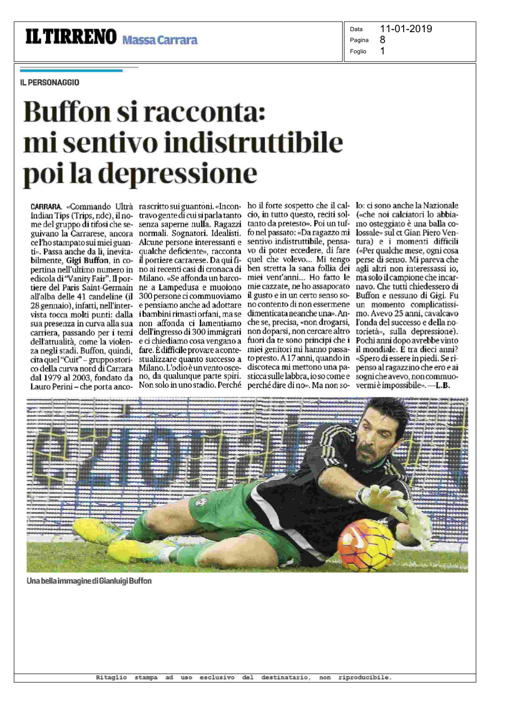 Gianluigi Buffon a Vanity Fair: “Non Date Al Calcio La Colpa Dell’Odio”