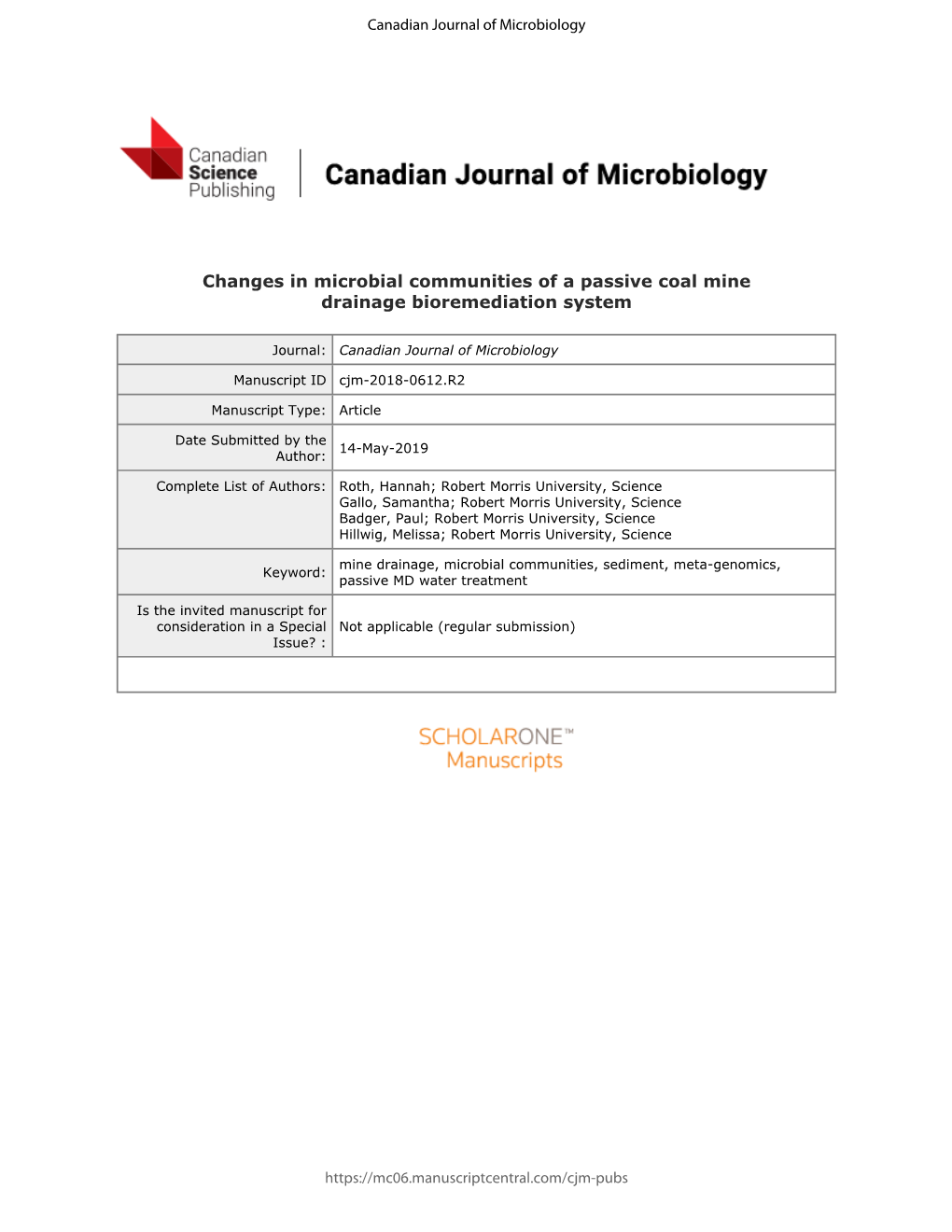 Changes in Microbial Communities of a Passive Coal Mine Drainage Bioremediation System
